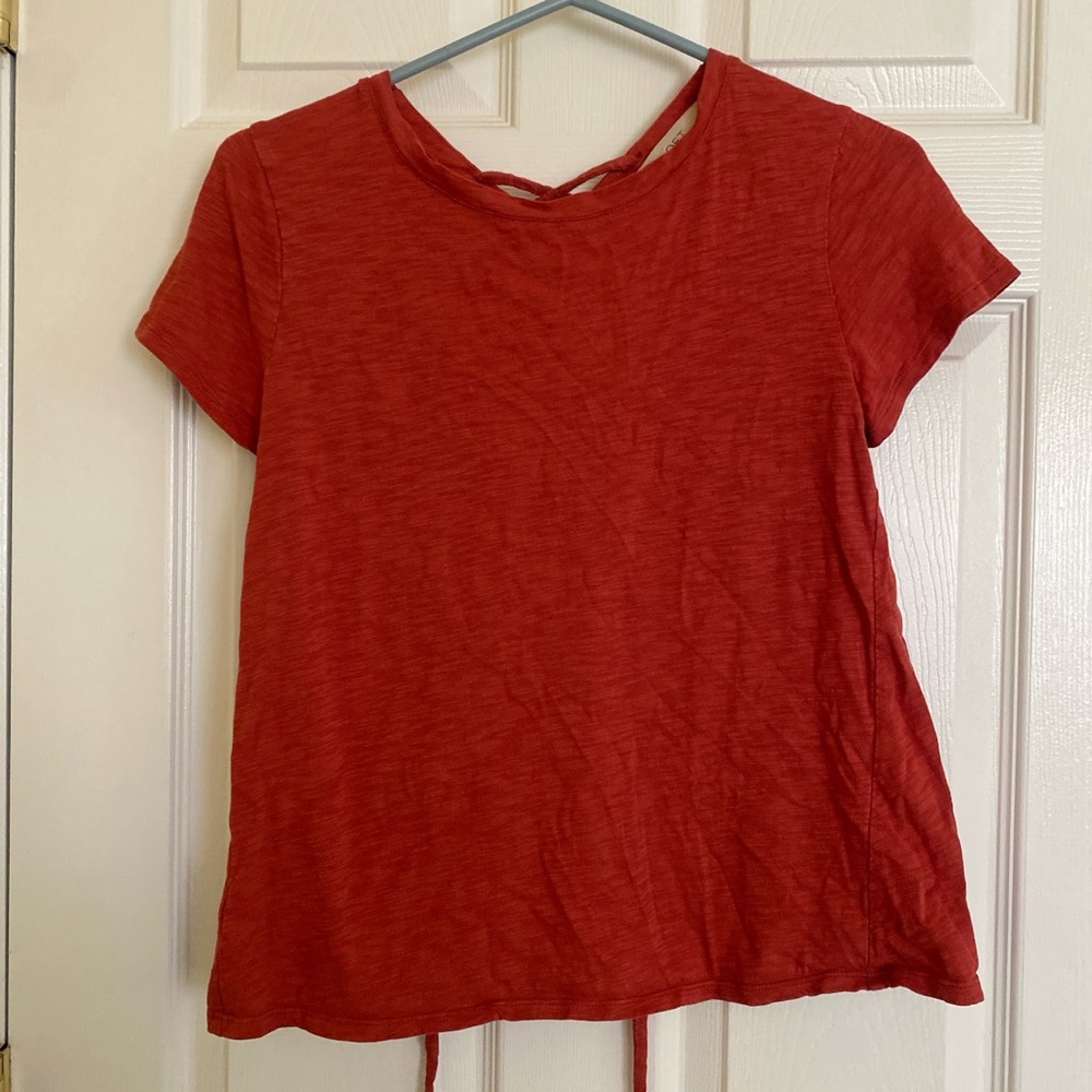 LOFT lace up back tshirt